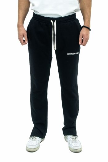 SIDE ZIP PANTS - Black