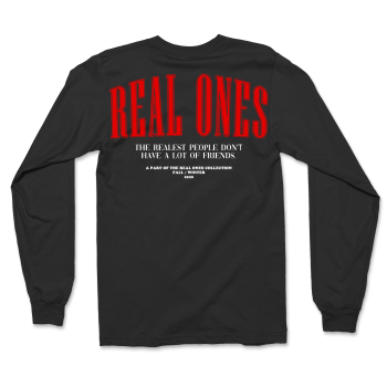 No Friends Longsleeve - [Black-Red]